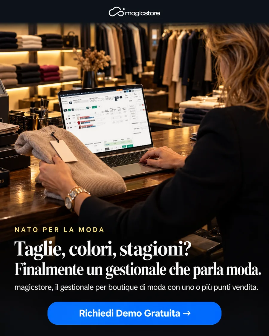 Taglie, colori, stagioni? Finalmente un gestionale che parla moda. magicstore, il gestionale per boutique di moda con uno o più punti vendita.